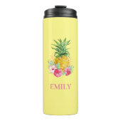 Ananas Tropischer Aloha Hawaii Personalisierter Na Thermosbecher (Vorderseite)