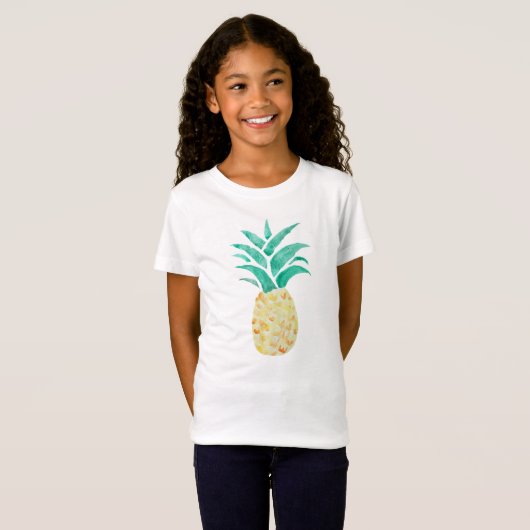Ananas tropischer AlohaGirls Fine Jersey T - Shirt (Vorne ganz)