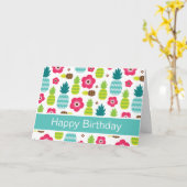 Ananas Tropischer Sommer Karte (Gelbe Blume)