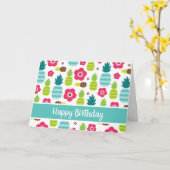 Ananas Tropischer Sommer Karte (Gelbe Blume)