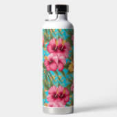 Ananas tropisches Blütenbild Trinkflasche (Rechts)