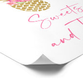 Ananas Tropisches Blütenblatt Geburtstagszeichen d Poster (Ecke)