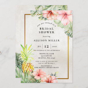 Ananas-tropisches Brautparty Einladung