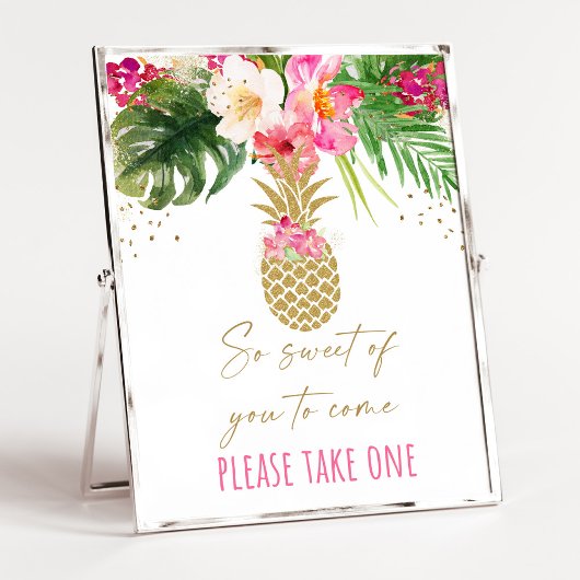 Ananas tropisches Flor Geburtstag Günstlingszeiche Poster