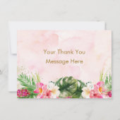 Ananas tropisches Flora Dankeskarte (Rückseite)