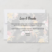 Ananas tropisches Flora Dankeskarte (Rückseite)