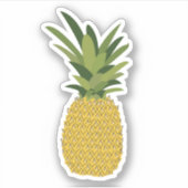 Ananas tropisches Fruchtdesign Aufkleber (Vorderseite)