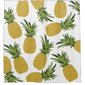 Ananas tropisches Fruchtdesign Duschvorhang (Vorderseite)