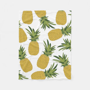 Ananas tropisches Fruchtdesign Fleecedecke