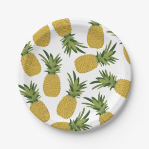Ananas tropisches Fruchtdesign Pappteller