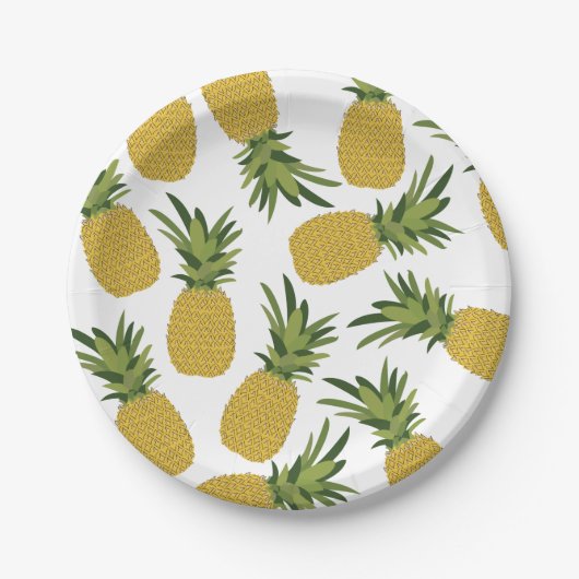 Ananas tropisches Fruchtdesign Pappteller (Vorderseite)