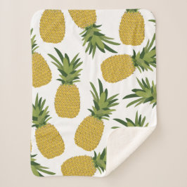 Ananas tropisches Fruchtdesign Sherpadecke