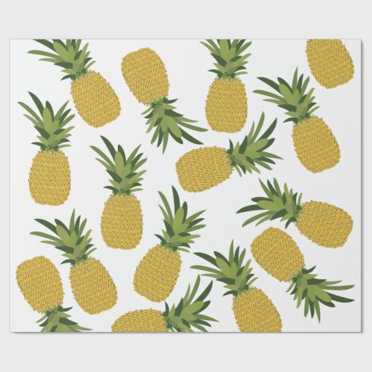 Ananas tropisches Fruchtmuster Geschenkpapier (Flach)