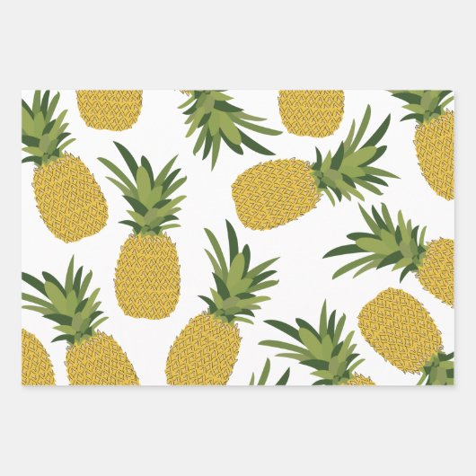Ananas tropisches Fruchtmuster Geschenkpapier Set (Vorderseite 3)
