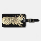 Ananas-tropisches Gold Gepäckanhänger (Vorderseite horizontal)