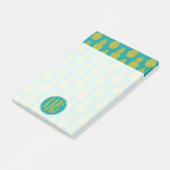 Ananas Tropisches Obst | Monogramm Post-it Klebezettel (angewinkelt)