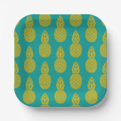 Ananas Tropisches Obst Pappteller (Vorderseite)