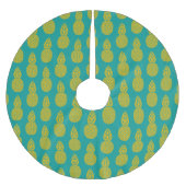 Ananas Tropisches Obst Polyester Weihnachtsbaumdecke (Vorderseite)
