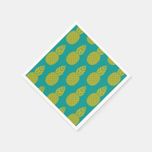 Ananas Tropisches Obst Serviette (Ecke)