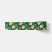 Ananas Türkis Blue Satinband (Vorderseite)