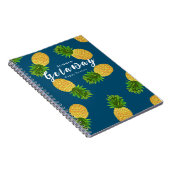 Ananas Türkis Notizblock (Rechte Seite)