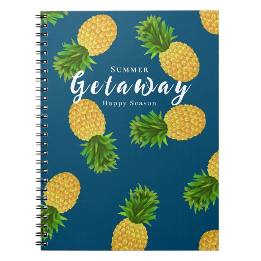 Ananas Türkis Notizblock (Vorderseite)