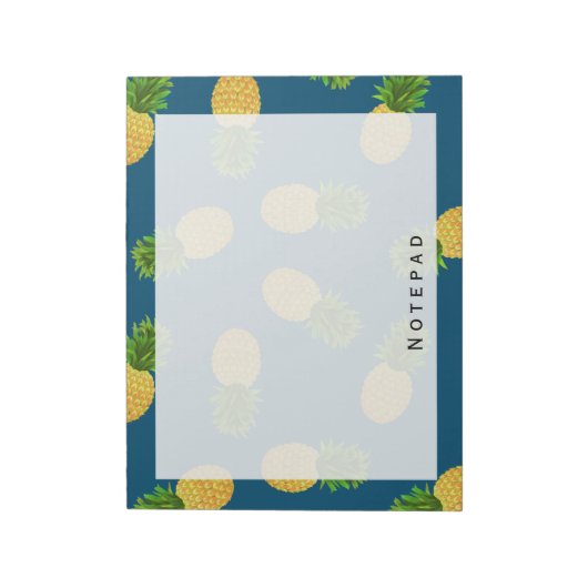 Ananas Türkis Notizblock (Rotiert)