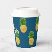 Ananas Türkis Pappbecher (Links)