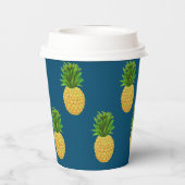 Ananas Türkis Pappbecher (Rückseite)