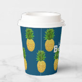 Ananas Türkis Pappbecher (Rechts)