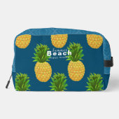 Ananas Türkis Waschbeutel (Rückseite)