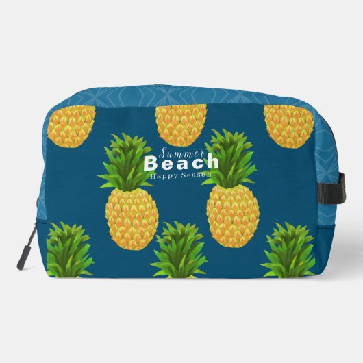 Ananas Türkis Waschbeutel (Rückseite)