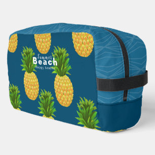 Ananas Türkis Waschbeutel