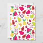 Ananas Tutti Frutti Fruit Geburtstagsparty Einladung (Rückseite)
