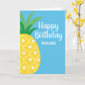 Ananas Tutti Frutti Fruit Geburtstagsparty Karte (Gelbe Blume)