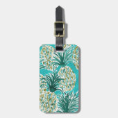 ANANAS-UHR tropisches wunderliches Aquarell Gepäckanhänger (Vorderseite vertikal)