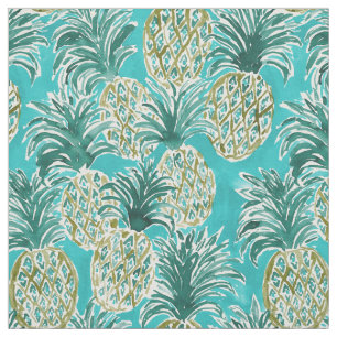 ANANAS-UHR tropisches wunderliches Aquarell Stoff