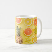 Ananas, umgeben von Zitrusfrüchten Kaffeetasse (VorderseiteRechts)