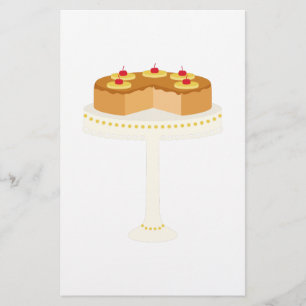 Ananas-umgedrehter Kuchen Briefpapier