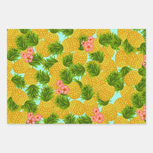 Ananas-Umschlagpapier Geschenkpapier Set (Vorderseite 3)