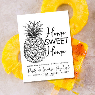 Ananas Umzugsankündigung Postkarte Tropisches Ne