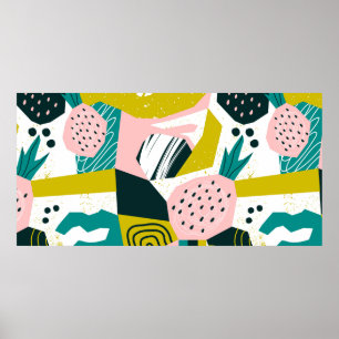 Ananas und andere Formen, Flecken, d Poster