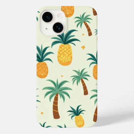 Ananas und Baummuster Design iphone14 Hüllen (Rückseite)