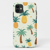 Ananas und Baummuster Design iPhone 11 Hüllen (Rückseite)