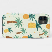Ananas und Baummuster Design iPhone 11 Hüllen (Rückseite (Horizontal))