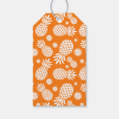 Ananas und beige Orange-Weiß-Geschenketikett Geschenkanhänger (Vorderseite)