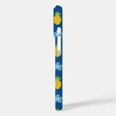 Ananas und Blaublumen Monogramm Case-Mate iPhone Hülle (Rückseite / Links)