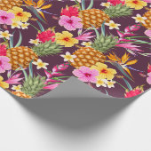 Ananas und Blume Geschenkpapier (Ecke)