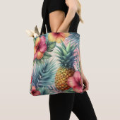 Ananas und Blume Muster Tasche (Von Nahem)