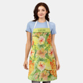 Ananas und Blume Personalisiert Schürze (Getragen)